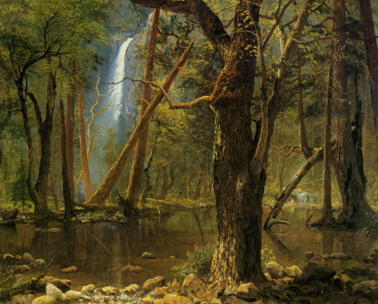 Albert Bierstadt Paintings View in Yosemite Valley